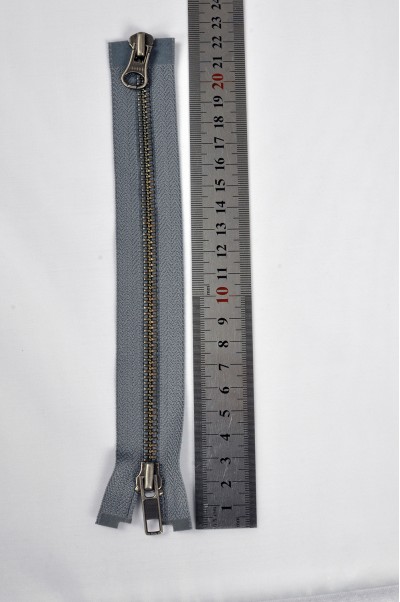 ZIP063  2號拉鏈 雙頭上下拉拉鏈 紅古銅牙拉鏈  開尾拉鏈 不設單獨拉鍊訂購 45度照